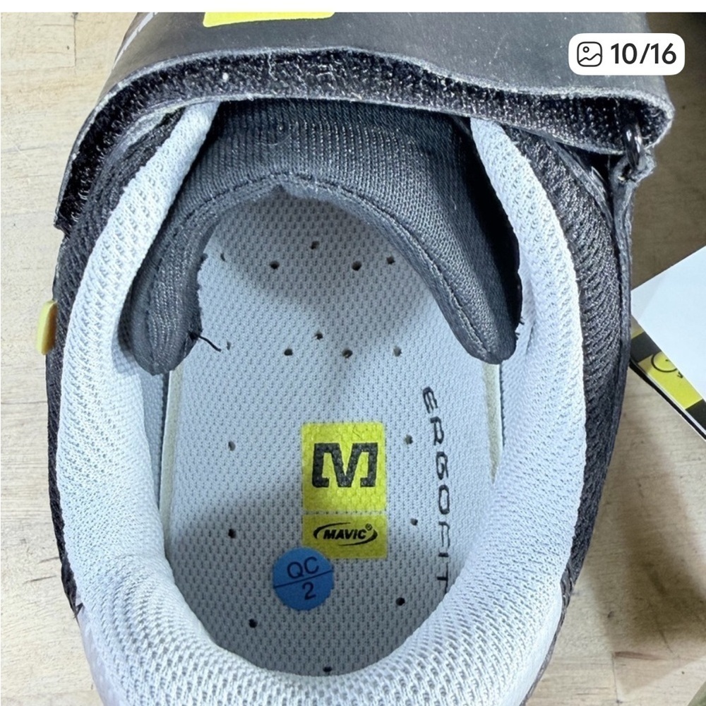 Peloton x Mavic Energy Composite Cycling Shoes Black Silver Unisex M 7.5 W 9 - Picture 12 of 15